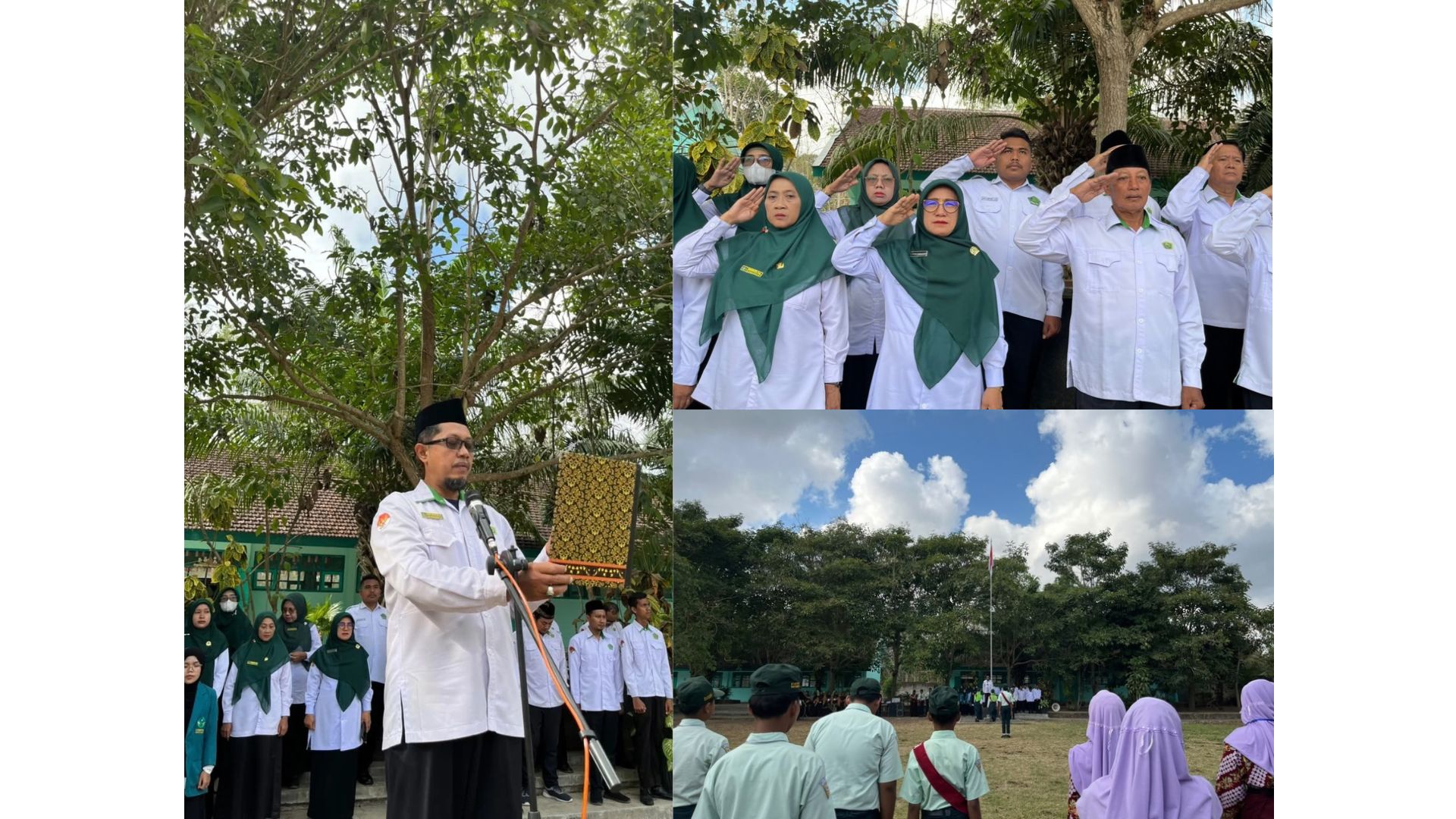 Gelorakan Disiplin dan Tanggung Jawab, Upacara Bendera MTsN 7 Banyuwangi Berlangsung Khidmat