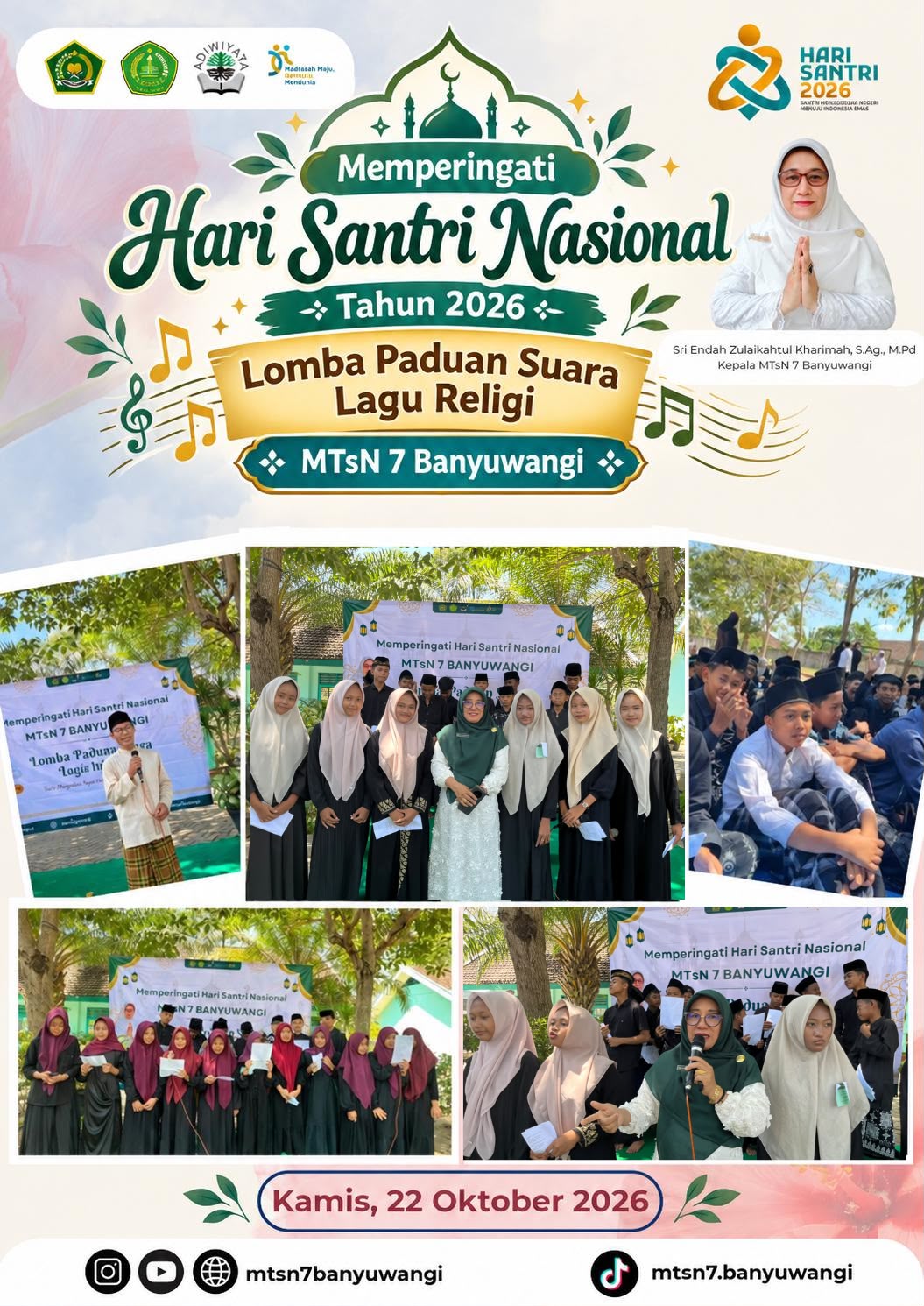 Semarak Lomba Paduan Suara Lagu islami di MTsN 7 Banyuwangi